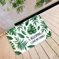 Welcome Floor Mats doormat Tropical Plants Printed Kitchen Bathroom rugs House Carpet for Living Room Anti-Slip Tapete Rug