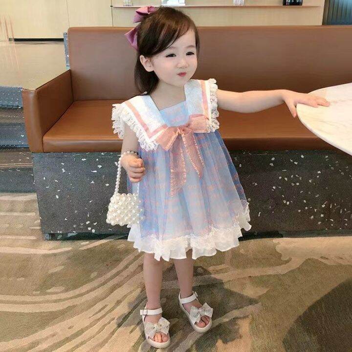 Damit ng babae summer dress 2022 bagong fashion pambata mesh puffy ...