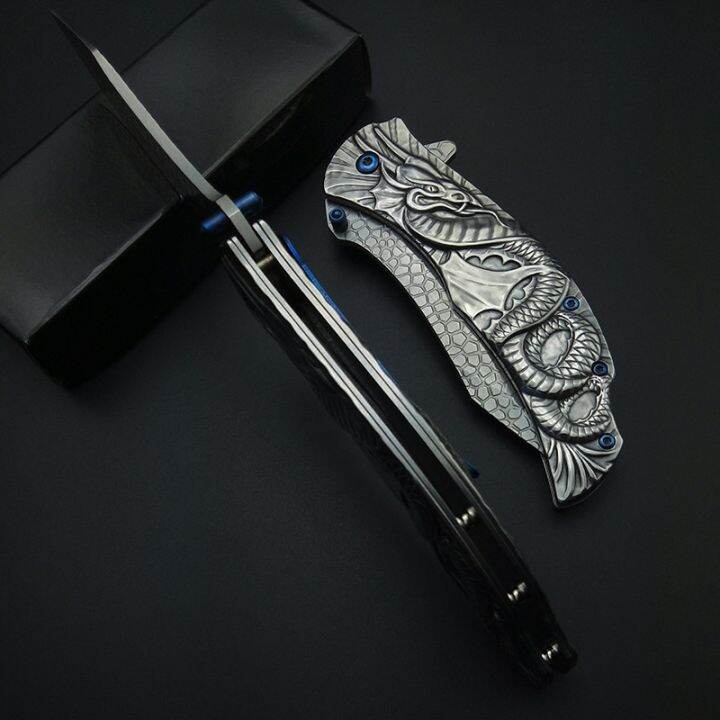 yf-silvery-demon-evil-dragon-snake-carving-3d-folding-with-clip-pocket-knives-all-steel-stainless-cool-for-collection-tool