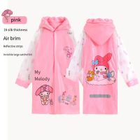 Kawaii Sanrio Hello My Melody Pachacco การ์ตูนอะนิเมะเด็กเสื้อกันฝนลดน้ำหนักแถบสะท้อนแสงฝนเกียร์