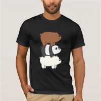 Mens white short sleeve Graphic t-shirt New Arrive Funny The Three Bare Bears funny women tshirt men