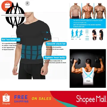 Tight Skinny Men Slimming Elastic Body Shapewear Vest Breathable Top  Fitness Shirt Abdomen Control Compression Sport Waist F6h5