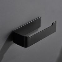 Aluminum Toilet Paper Holder Tissue Rack Wall Mounted Bathroom Kitchen Roll Holder Paper Bathroom Accessories Black Hanger Toilet Roll Holders