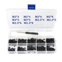 Cross Grooved Flat Head Set Of Mechanical Screws Laptop Notebook Computer Replacement Screws Kit 500 Pcs M 2 M 2.5 M 3