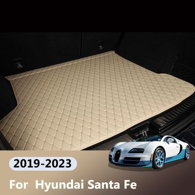 แผ่นรองท้ายรถสำหรับเหมาะสำหรับฮุนไดซานตาเฟ่ TM 2019 2020 2021 2022 2023รถยนต์พรมแต่งไลเนอร์กระบะรถยนต์