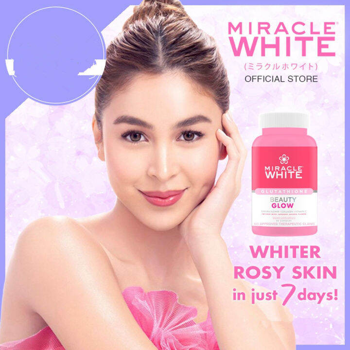 Miracle White Advanced Whitening Glutathione 2,030mg Glutathione ...