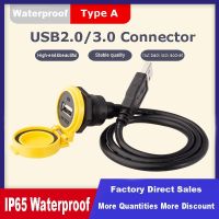 【cw】 IP65 Industrial 22.5mm USB2.0 USB3.0 Female Socket Jacks Panel Mounting USB Data Extension Cable 【hot】