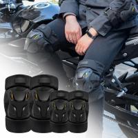 4ชิ้น/เซ็ต CS-136C1 Motocross เข่า Pads Elbow Protector Anti-Collision Wrist Hand Protector สำหรับขี่จักรยาน Roller Rock Climbing