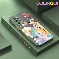 Jlingji เคสปลอกสำหรับ Samsung กาแลคซี A52s 5G A52 4G A52 5G ลายการ์ตูนสโนว์ไวท์บางขอบสี่เหลี่ยมด้านข้างดีไซน์ใหม่กันกระแทกมีน้ำค้างแข็งโปร่งใสแข็งเคสมือถือปลอกซิลิโคนคลุมทั้งหมดเคสนิ่มสำหรับป้องกันกล้อง