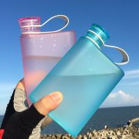 Water Cup Outdoor Sports Cup Paper Piece Portable Cup Korean Creative Student Square Plastic Water Bottle