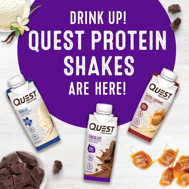 Quest Nutrition Protein Shake (Ready To Drink) 3 Luscious Flavors to
