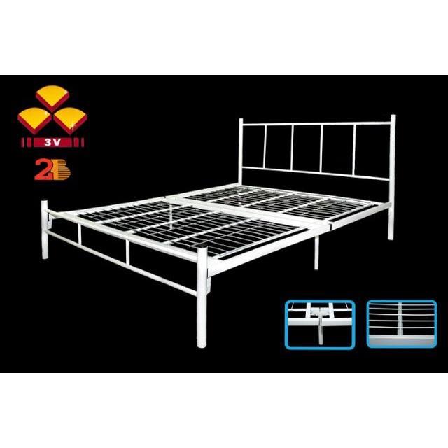 Foldable bed 3V Queen Size Foldable Bed Frame/ Queen Metal Divan/ Katil