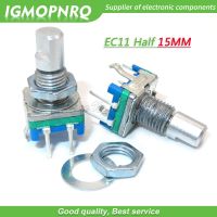 5PCS EC11 15mm Half Handle Rotary Encoder Coding Switch Digital Potentiometer Switch 5 Pin DIY IGMOPNRQ