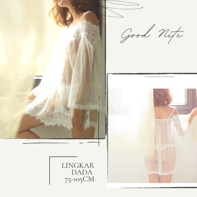 Lingerine LINGERIE SEXY Lingerine SEXY LINGERIE SEXY/dress SEXY ชุดนอนยาว แต่งลูกไม้ พร้อมกางเกงชั้นในจีสตริง ประดับมุก เซ็กซี่ สําหรับผู้ใหญ่ ผู้หญิง M8Y7 aw