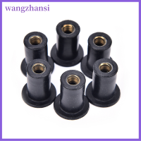 wangzhansi 6pcs M5 Rubber Grommet Well NUTS blind Fastener กระจกหน้ารถ KAYAK Accessories