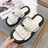 Atikota Dép Sandal Hở Ngón Mềm Mại Chống Trượt Thoải Mái Thời Trang Đi