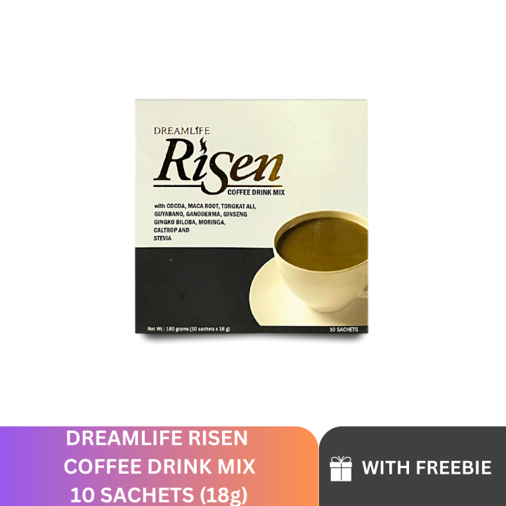 Risen Healthy Coffee All Natural And Organic Ingredients 10 Sachets Per Box Natural Sex 4030