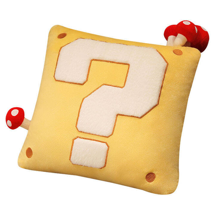 the-super-mario-bros-question-mark-block-throw-pillow-with-mushroom-gift-for-kids-home-decor-sofa-cushion