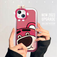 Hpcase เคสสำหรับ Apple iPhone 15 Pro 15 Plus เคสลายการ์ตูนน่ารักหมี Lotso เคสโทรศัพท์มีลายเลนส์โทรศัพท์มอนสเตอร์เคสแบบนิ่มฝาครอบป้องกันกันกระแทกเคสโทรศัพท์มือถือ