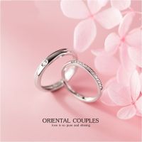 s925 Oriental Couples  แหวนคู่รักเงินแท้  ประดับ Cubic Zirconia (CZ) ใส่สบาย เป็นมิตรกับผิว ปรับขนาดได้