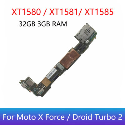 แผงวงจรมาเธอร์บอร์ดอิเล็กทรอนิกส์ของแท้ผ่านการทดสอบแล้วสำหรับ Motorola Moto X Force XT1585เทอร์โบ2 XT1581motherboard XT1580