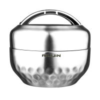 AILIJIN Stainless Steel Double Layer Round Bento Box Thermos for Adult