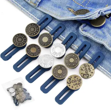 1/5PCS Magic Metal Button Extender for Pants Jeans Free Sewing
