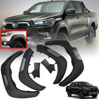 คิ้วล้อ โป่งล้อ ขนาด 6 นิ้ว ตัวท็อป TOP รุ่น โตโยต้า รีโว่ ร็อคโค่ TOYOTA HILUX REVO ROCCO ปี20+ ท็อบ สีดำด้าน ตัดเทา ยกสูง 4 WD 6 ชิ้น