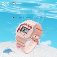 Is the port of sanrio joint children watch 2022 female students square electronic watch waterproof multi-function alarm clock movement