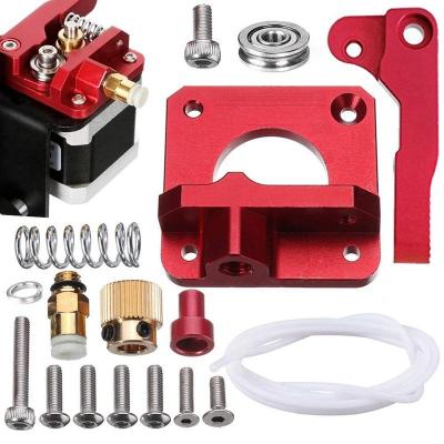 Upgraded MK8 Extruder Aluminum Drive Feed Replacement 3D Printer Extruders Kit for Creality CR-10,CR-10S,CR-10 S4,RepRap Prusa i3,1.75mm (Bonus:1 Meter PTFE PTFE Tube)