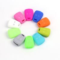 dvfggv 1Pc New Car Key Case Auto Cover Silicone For Opel Vauxhall Corsa Agila Meriva 2 Button Styling 13 Colors Accessories Shell Parts