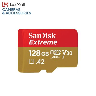 SanDisk Extreme microSDXC, SQXAA 128GB, V30, U3, C10, A2, UHS-I, 190MB/s R, 90MB/s ( SDSQXAA-128G-GN6MN ) ( เมมโมรี่การ์ด ไมโครเอสดี การ์ด )