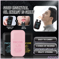 AOLIAO COD Nicor แท่งติดจมูกมิ้นต์ของแท้ที่ดูดจมูกคลาสที่ดูดจมูกแบบมีสติสำหรับขับรถช่วยซ่อมแซมช่องจมูกแบบมีรูสองรูให้ความสดชื่น