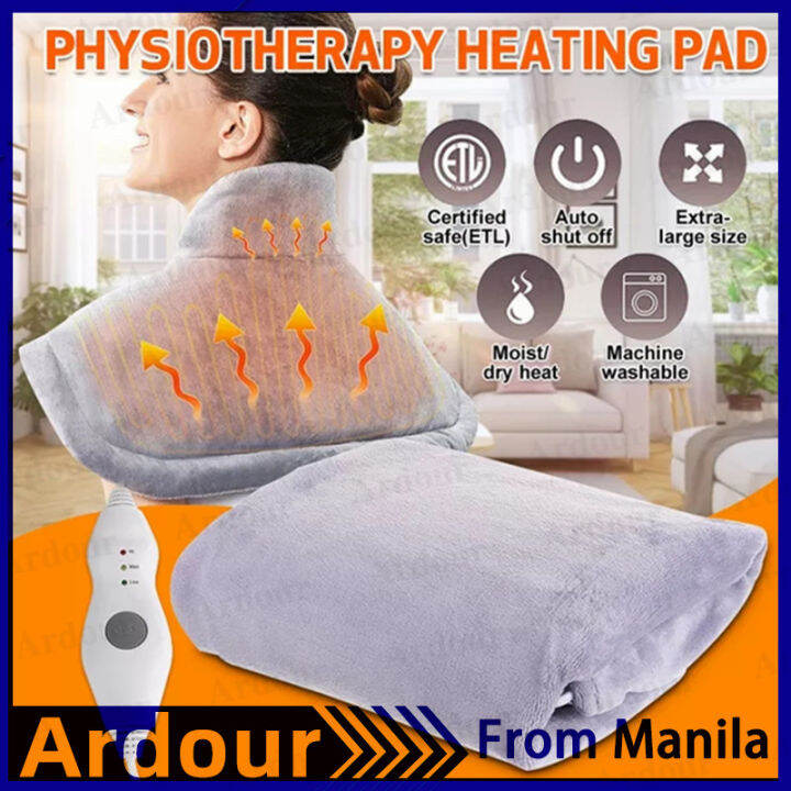 Ardour Electric Heating Pad Warmer Shoulder Neck Back Muscles Pain