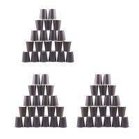 60 Paper Cups (9Oz) - Plain Solid Colours Birthday Party Tableware Catering(Black)