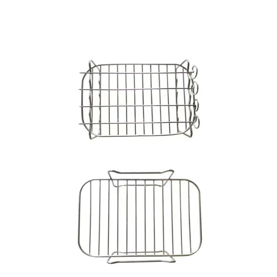 Air Fryer Rack Stainless Steel Double Basket Grill Sticks