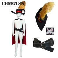 CGMGTSN Kids Children Puss Cos in Boots The Last Wish Cosplay Costume Cloak Cape Belt Hat Halloween Carnival Party Suit