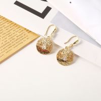 [COD] and niche design bright diamond staggered earrings cold style simple versatile for women