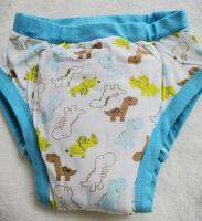 Printed dinosaur with bule trim trainning pantABDL trainning pantwashable trainning pant