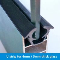 Glazing U Channel Gasket EPDM Rubber Wrap Sealing Strip Door Window U Shape Profile Wedge Gasket 8x13mm Black Transparent Decorative Door Stops