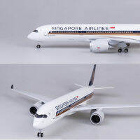 47ซม. 1142เครื่องบิน Airbus A350สิงคโปร์สายการบินรุ่น Light Diecast เครื่องบินคอลเลกชันตกแต่ง Airliner ของเล่นเด็กของขวัญ Display