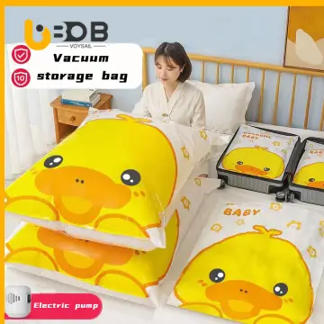 Vacuum Storage Bags with Valve Transparent Folding Compressed Organizer for  Bedding Pillows Clothes Travel Space Saving Seal Bag