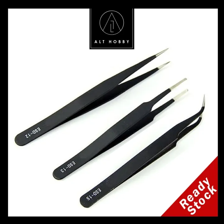 Gundam Tool Tweezer /Straight Curve Head Fine Super Tweezers/Flat Head