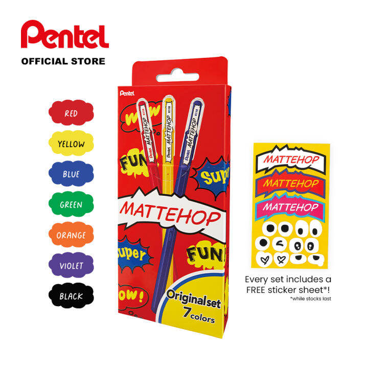 Pentel Mattehop Gel Pen - Set of 14