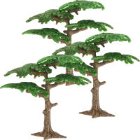 3 พีซีจำลองต้นไม้จำลองขนาดเล็ก Cypress Tree ตกแต่งเครื่องประดับต้นไม้ปลอมที่สดใสสำหรับงานฝีมือทิวทัศน์ DIY