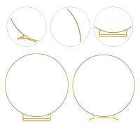 PickEgg 2 ชิ้นโลหะดอกไม้ Hoops Centerpiece ตกแต่งตาราง DIY พวงหรีด Macrame Hoop แหวน