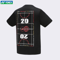 Yonex เสื้อกีฬาเทนนิสเสื้อกีฬาเสื้อผ้ากีฬาเสื้อแบดมินตันแขนสั้นสำหรับผู้ชาย10061LD