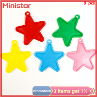 Ministar บอลลูนฟอยล์ฮีเลียมห้อยน้ำหนักล้มแบบยึดติดกับของตกแต่ง9ชิ้น