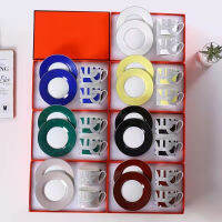 H - New Bone China Race Track Coffee Cup Sets, 2PCS/set Tea Cups, 7 Colors, Delicate Water Cups for Home Hotel Display