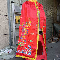 Lotus Double Dragon เสื้อคลุมพระพุทธรูปสีแดงสีเหลือง60/1 / 1.2/1.5M Fairy Buddha Robe Clearance